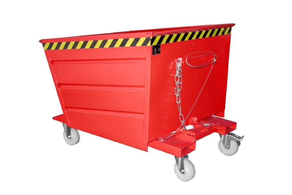 Bauer Kippbehälter VD 1000 lackiert in der Farbe Feuerrot Produktbild Bauer Kippbehälter VD 1000 lackiert in der Farbe Feuerrot bild 2