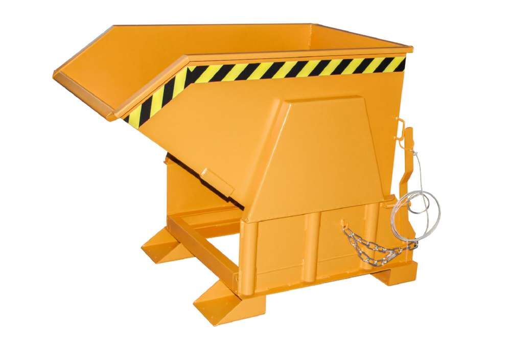 Bauer Kippbehälter BK 50 lackiert in der Farbe Gelborange Produktbild Bauer Kippbehälter BK 50 lackiert in der Farbe Gelborange