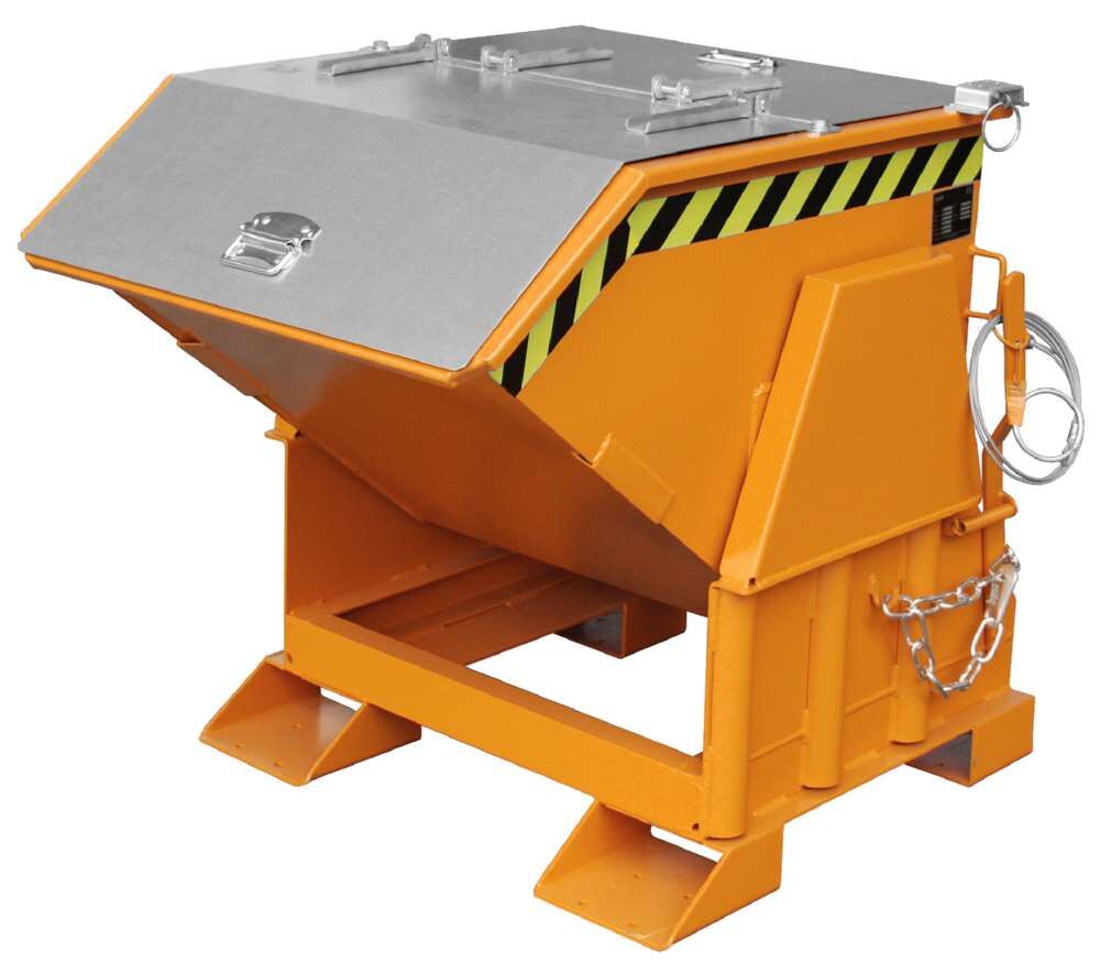 Bauer Kippbehälter BK 50 lackiert in der Farbe Gelborange Produktbild Bauer Kippbehälter BK 50 lackiert in der Farbe Gelborange bild 3