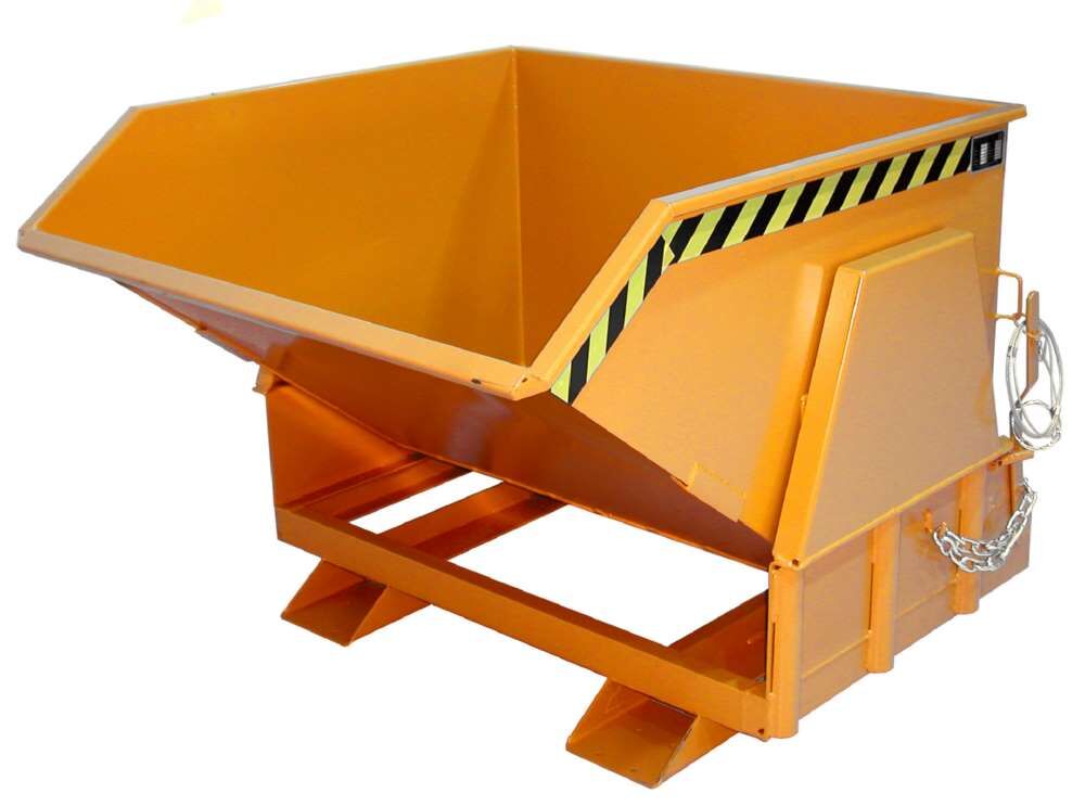 Bauer Kippbehälter BK 100 lackiert in der Farbe Gelborange Produktbild Bauer Kippbehälter BK 100 lackiert in der Farbe Gelborange