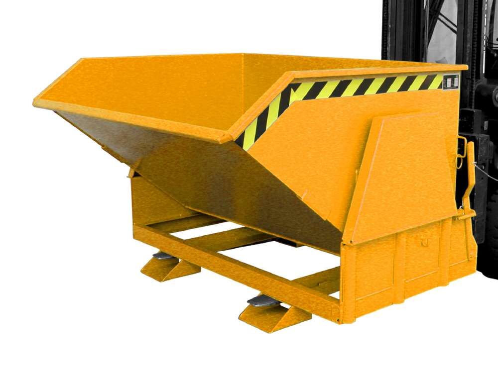 Bauer Kippbehälter BK 120 lackiert in der Farbe Gelborange Produktbild Bauer Kippbehälter BK 120 lackiert in der Farbe Gelborange