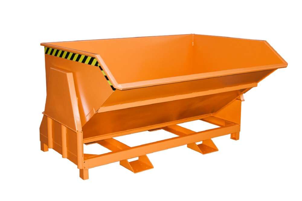 Bauer Kippbehälter BK 150 lackiert in der Farbe Gelborange Produktbild Bauer Kippbehälter BK 150 lackiert in der Farbe Gelborange