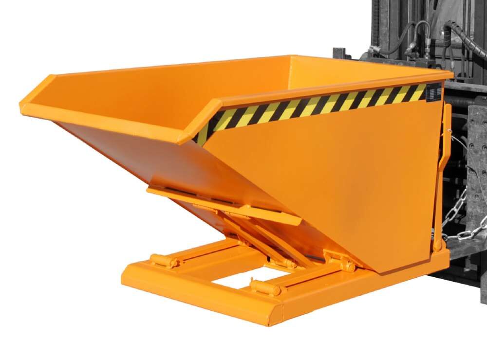 Bauer Kippbehälter NK 50 lackiert in der Farbe Gelborange Produktbild Bauer Kippbehälter NK 50 lackiert in der Farbe Gelborange