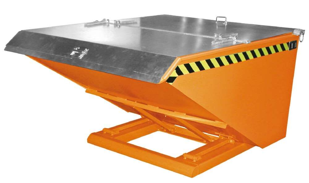 Bauer Kippbehälter NK 75 lackiert in der Farbe Gelborange Produktbild Bauer Kippbehälter NK 75 lackiert in der Farbe Gelborange bild 3