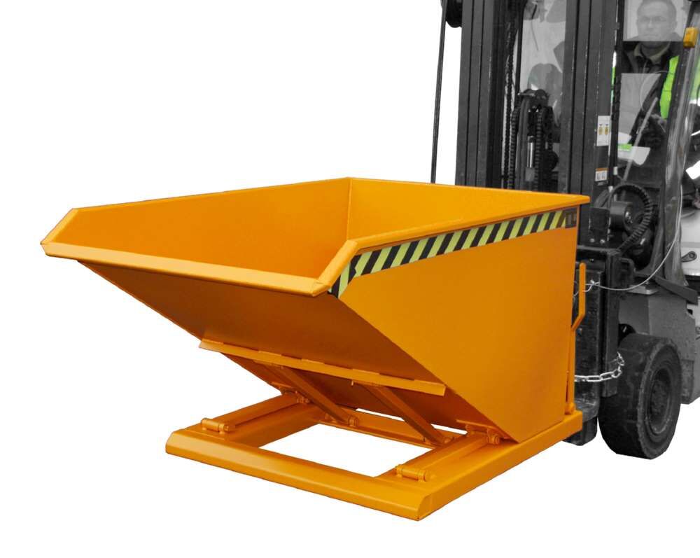 Bauer Kippbehälter NK 100 lackiert in der Farbe Gelborange Produktbild Bauer Kippbehälter NK 100 lackiert in der Farbe Gelborange