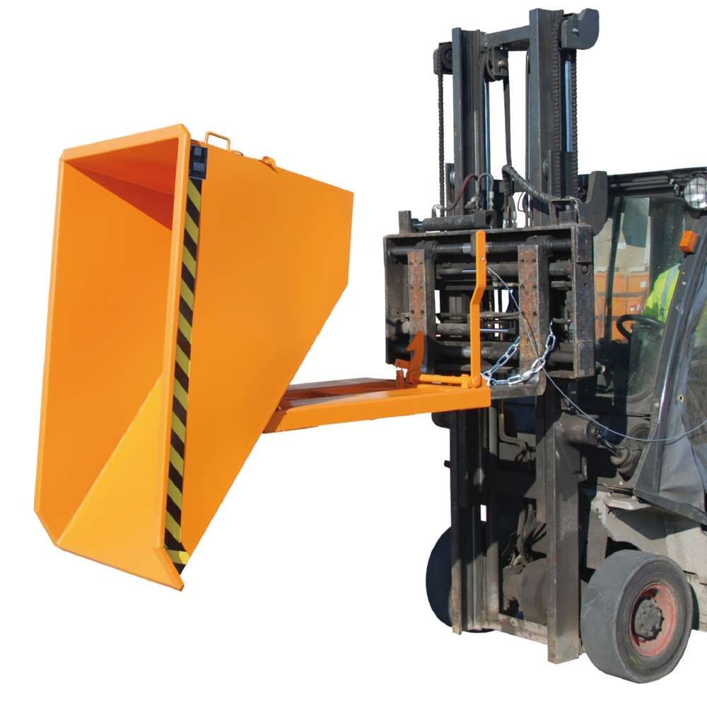 Bauer Kippbehälter NK 100 lackiert in der Farbe Gelborange Produktbild Bauer Kippbehälter NK 100 lackiert in der Farbe Gelborange bild 2