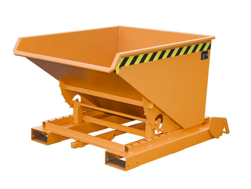 Bauer Kippbehälter lackiert in der Farbe Gelborange 4A 600 Produktbild Bauer Kippbehälter lackiert in der Farbe Gelborange 4A 600