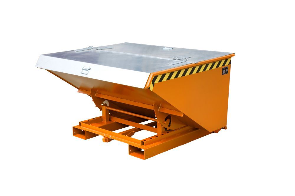 Bauer Kippbehälter lackiert in der Farbe Gelborange4A 900 Produktbild Bauer Kippbehälter lackiert in der Farbe Gelborange4A 900 bild 3