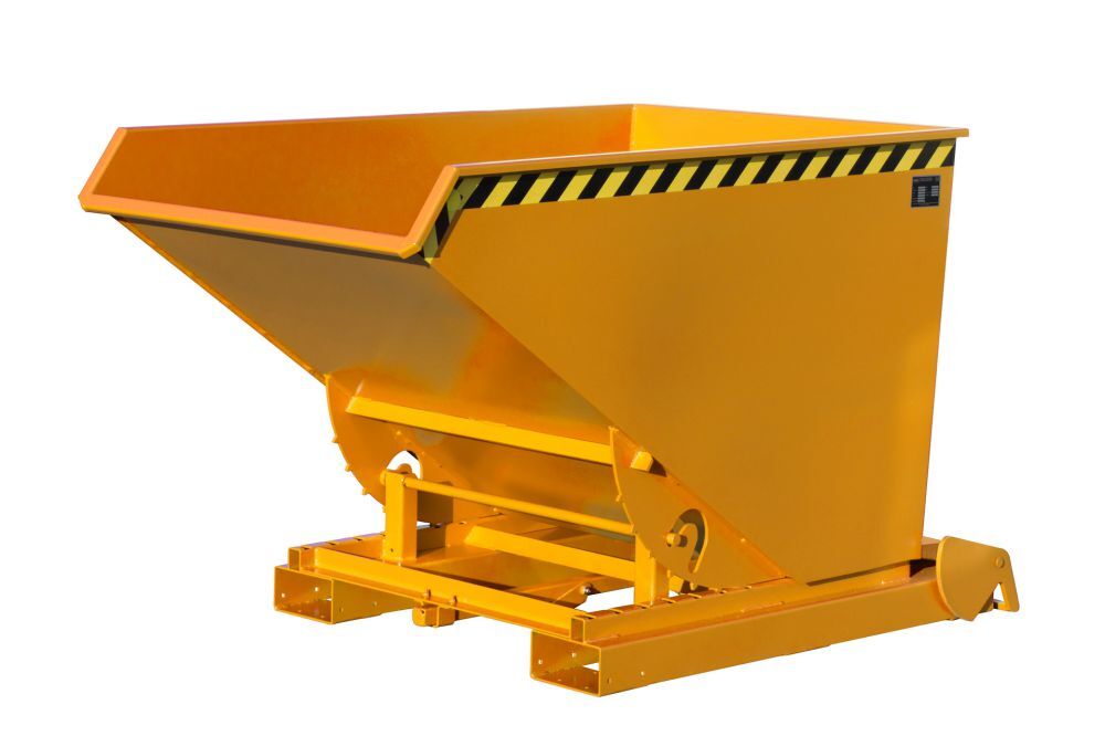 Bauer Kippbehälter lackiert in der Farbe Gelborange 4A 1200 Produktbild Bauer Kippbehälter lackiert in der Farbe Gelborange 4A 1200