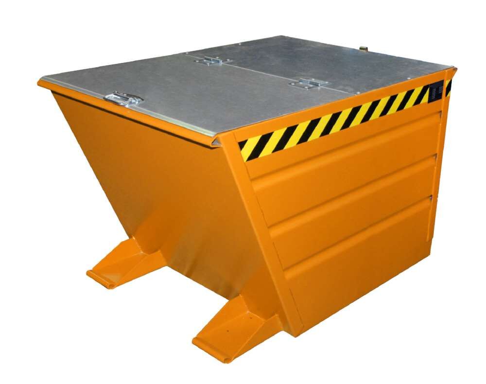 Bauer Kippbehälter VG 550 lackiert in der Farbe Gelborange Produktbild Bauer Kippbehälter VG 550 lackiert in der Farbe Gelborange bild 2