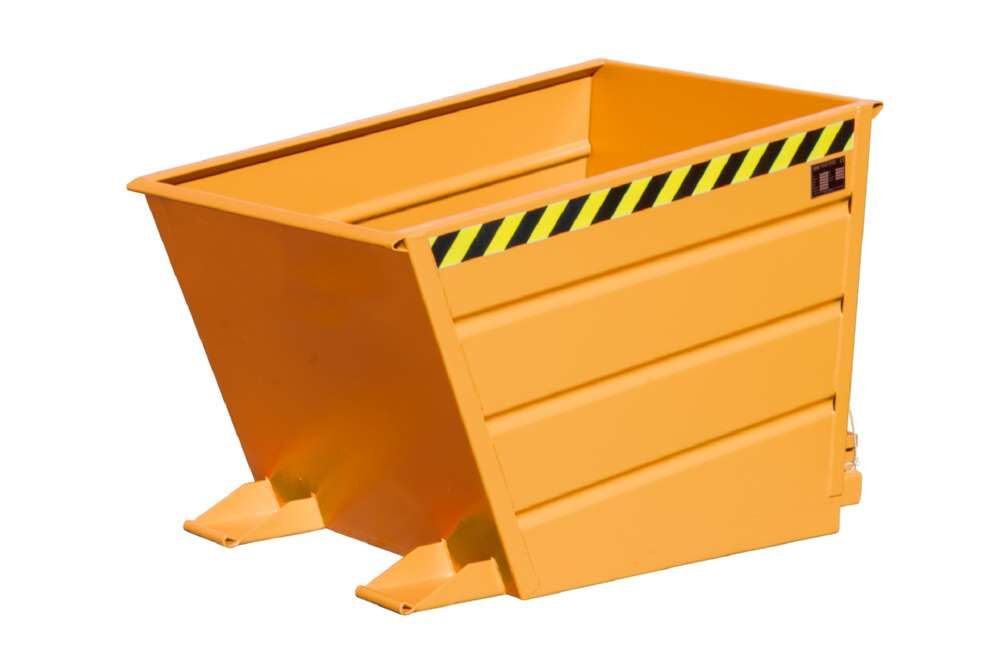 Bauer Kippbehälter VD 650 lackiert in der Farbe Gelborange Produktbild Bauer Kippbehälter VD 650 lackiert in der Farbe Gelborange