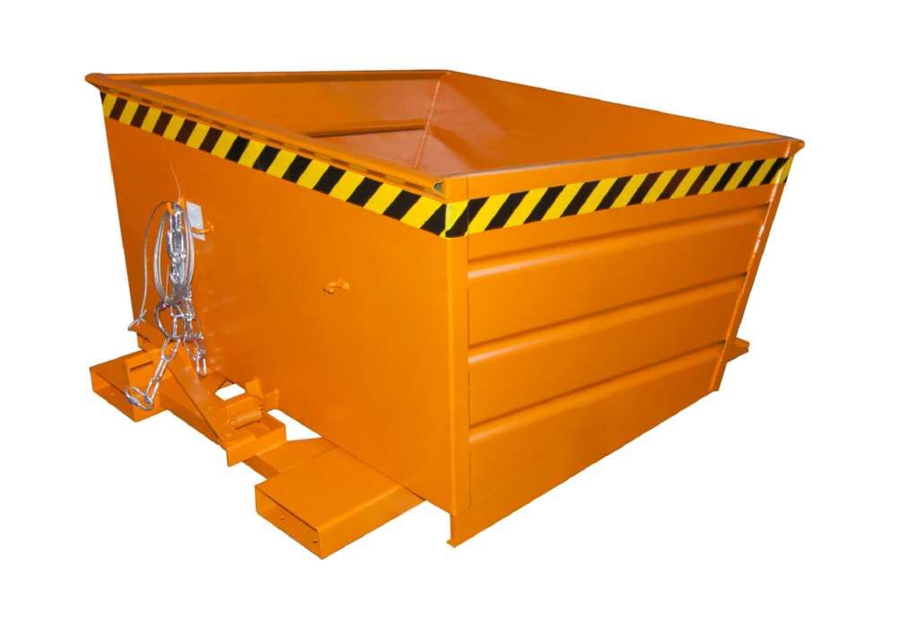 Bauer Kippbehälter VD 800 lackiert in der Farbe Gelborange Produktbild Bauer Kippbehälter VD 800 lackiert in der Farbe Gelborange