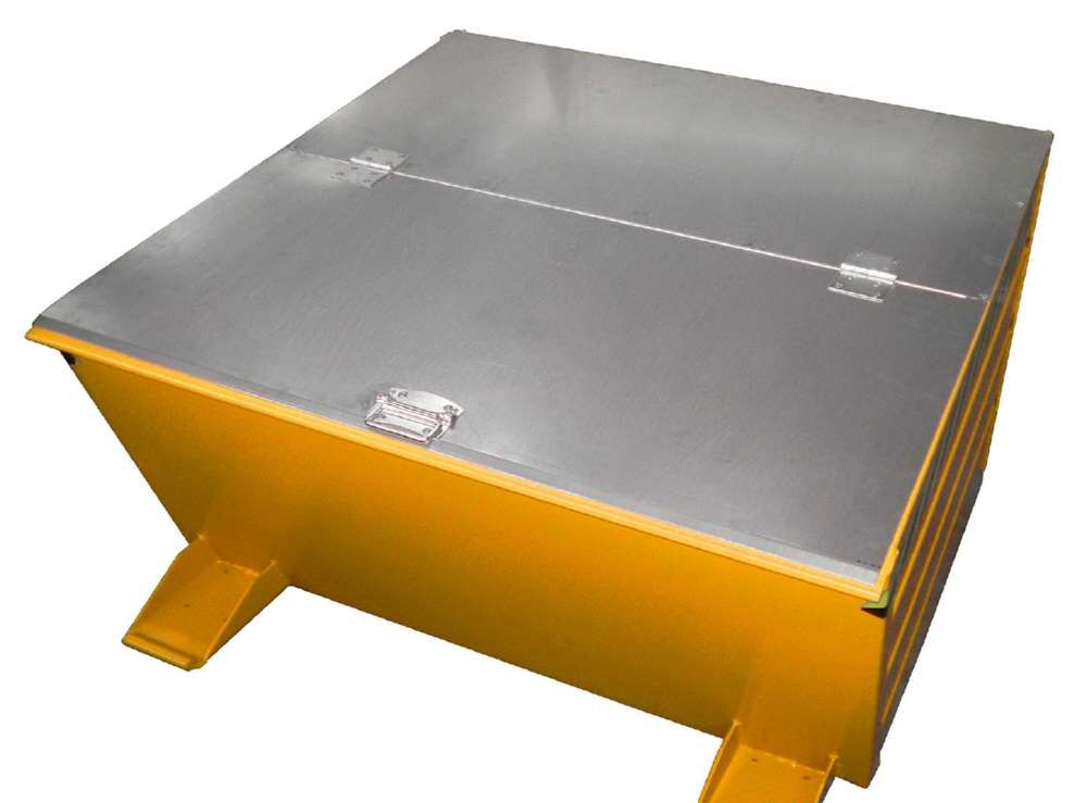 Bauer Kippbehälter VD 800 lackiert in der Farbe Gelborange Produktbild Bauer Kippbehälter VD 800 lackiert in der Farbe Gelborange bild 2