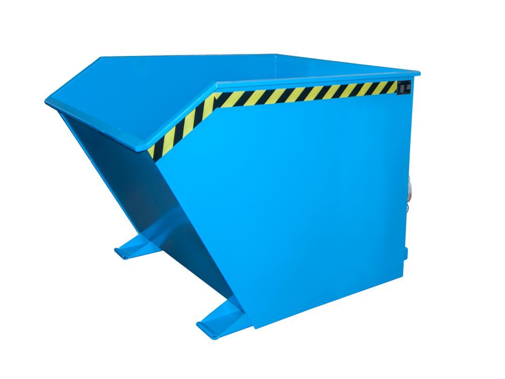 Bauer Kippbehälter lackiert lichtblau RAL 5012 Produktbild Bauer Kippbehälter lackiert lichtblau RAL 5012