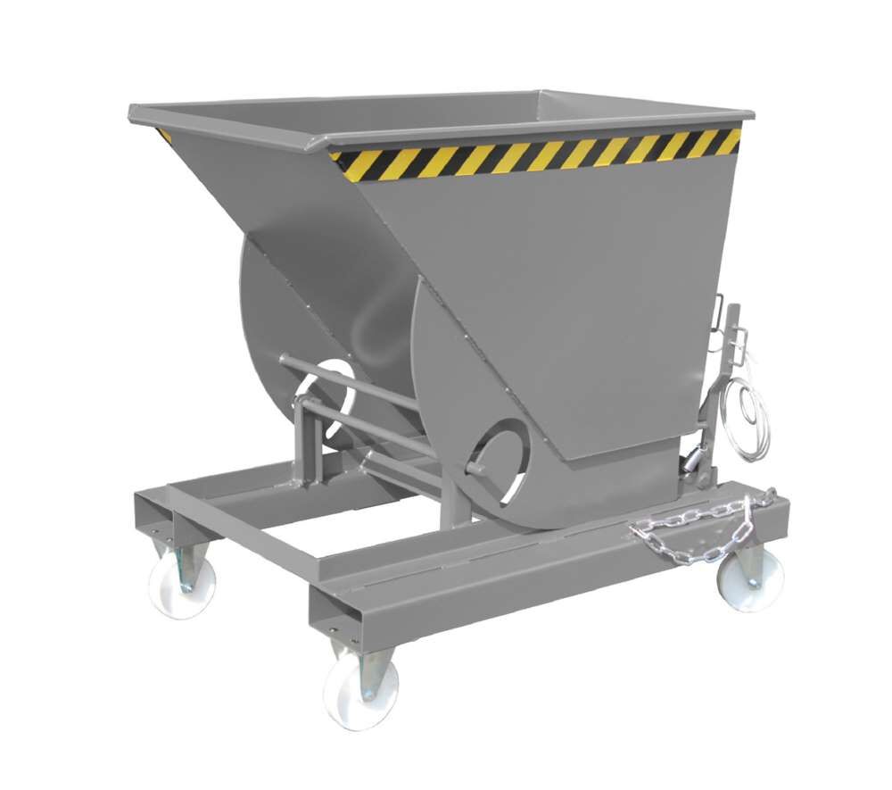 Bauer Kippbehälter mit Abrollmechanismus AK 50 lackiert in der Farbe Mausgrau Produktbild Bauer Kippbehälter mit Abrollmechanismus AK 50 lackiert in der Farbe Mausgrau bild 2