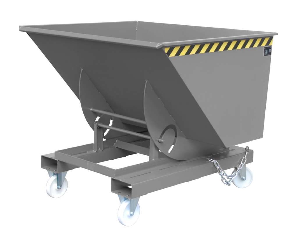 Bauer Kippbehälter AK 100 mit Abrollmechanismus lackiert in der Farbe Mausgrau Produktbild Bauer Kippbehälter AK 100 mit Abrollmechanismus lackiert in der Farbe Mausgrau bild 2