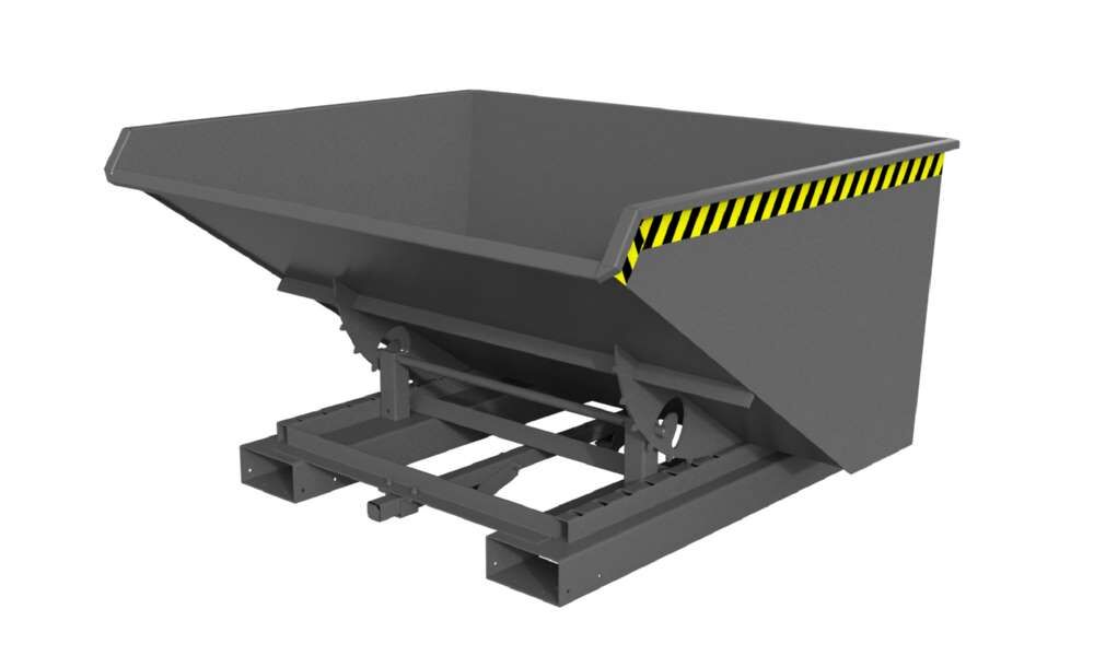 Bauer Kippbehälter 4A 900 mit Abrollmechanismus lackiert in der Farbe Mausgrau Produktbild Bauer Kippbehälter 4A 900 mit Abrollmechanismus lackiert in der Farbe Mausgrau