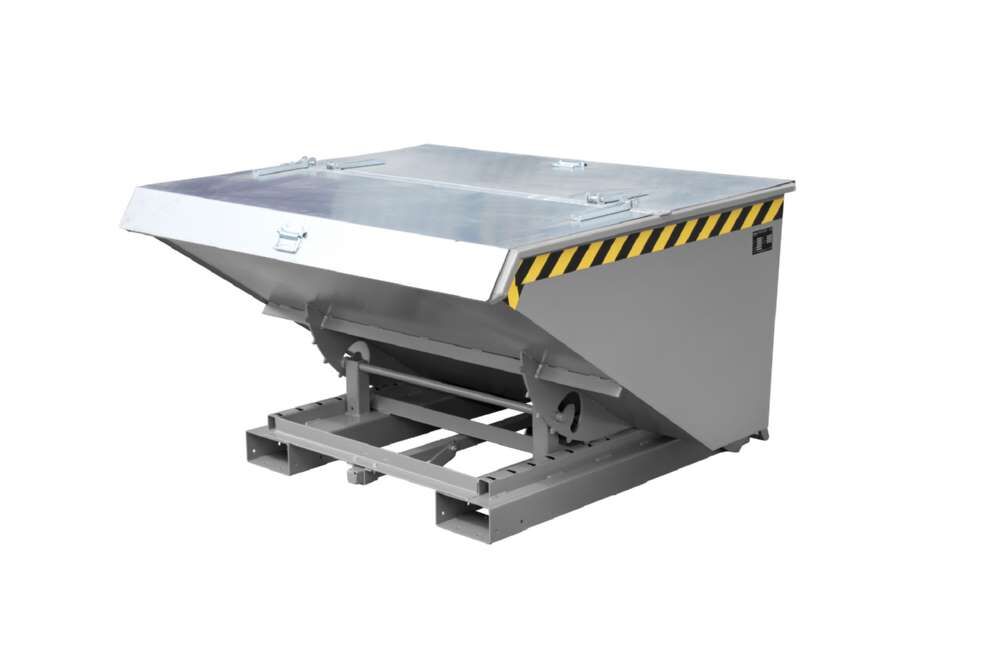 Bauer Kippbehälter 4A 900 mit Abrollmechanismus lackiert in der Farbe Mausgrau Produktbild Bauer Kippbehälter 4A 900 mit Abrollmechanismus lackiert in der Farbe Mausgrau bild 3