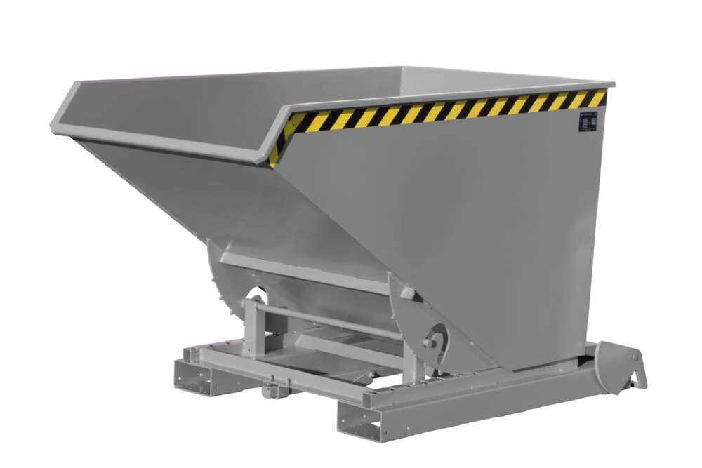 Bauer Kippbehälter 4A 1200 mit Abrollmechanismus lackiert in der Farbe Mausgrau Produktbild Bauer Kippbehälter 4A 1200 mit Abrollmechanismus lackiert in der Farbe Mausgrau