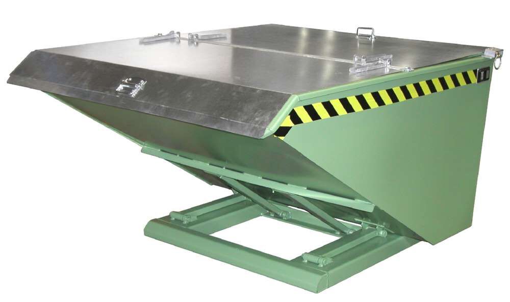 Bauer Kippbehälter NK 100 lackiert in der Farbe Resedagrün Produktbild Bauer Kippbehälter NK 100 lackiert in der Farbe Resedagrün bild 2