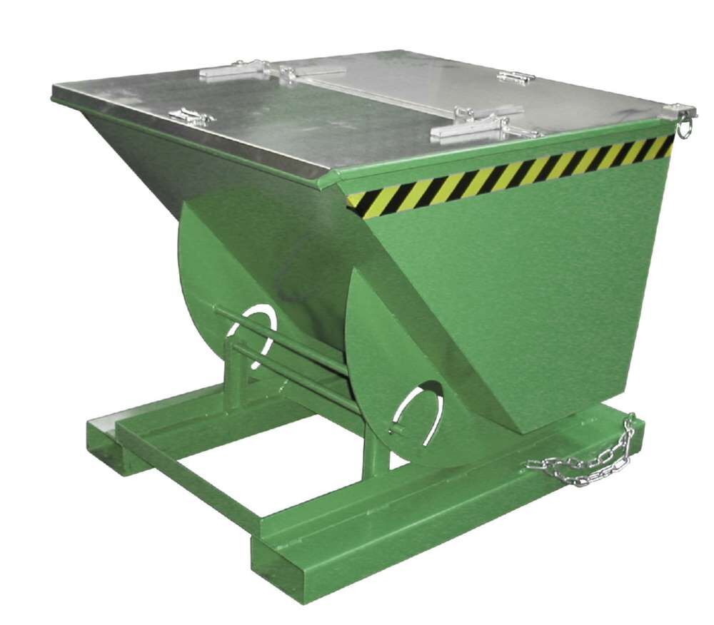 Bauer Kippbehälter mit Abrollmechanismus AK 75 lackiert in der Farbe Resedagrün Produktbild Bauer Kippbehälter mit Abrollmechanismus AK 75 lackiert in der Farbe Resedagrün bild 2