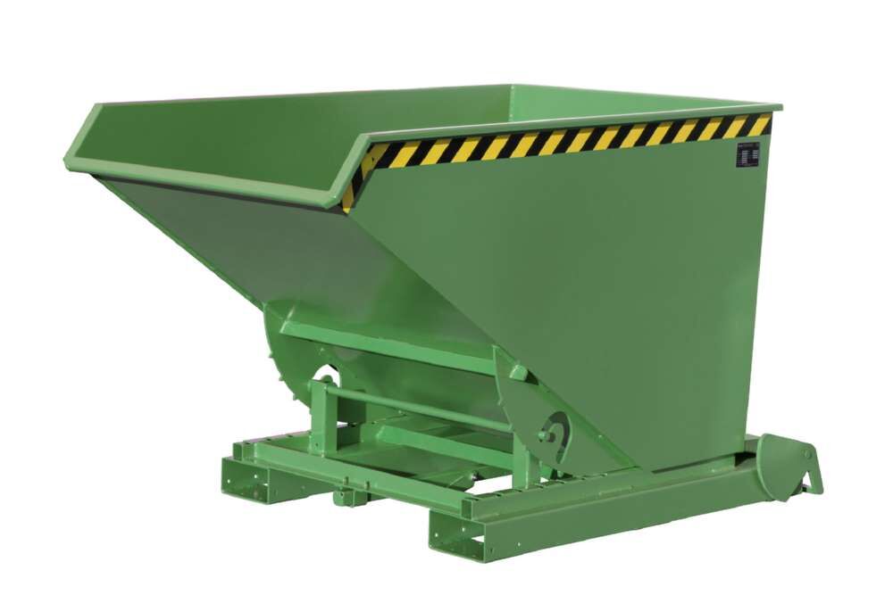 Bauer Kippbehälter 4A 1200 mit Abrollmechanismus lackiert in der Farbe Resedagrün Produktbild Bauer Kippbehälter 4A 1200 mit Abrollmechanismus lackiert in der Farbe Resedagrün