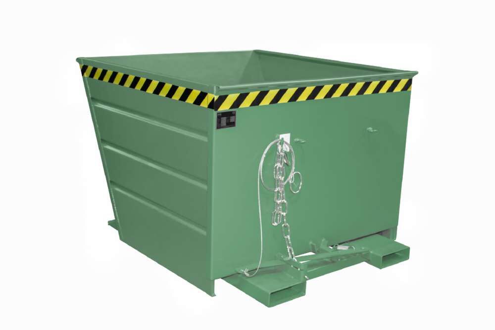 Bauer Kippbehälter VG 1100 lackiert in der Farbe Resedagrün Produktbild Bauer Kippbehälter VG 1100 lackiert in der Farbe Resedagrün