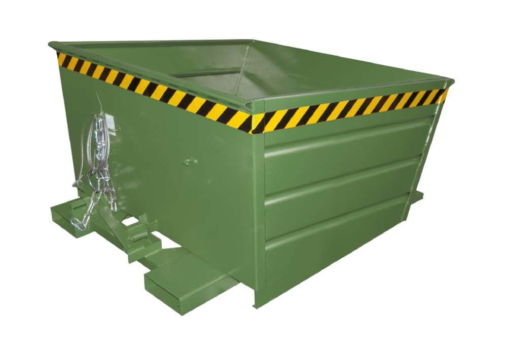 Bauer Kippbehälter VD 800 lackiert in der Farbe Resedagrün Produktbild Bauer Kippbehälter VD 800 lackiert in der Farbe Resedagrün