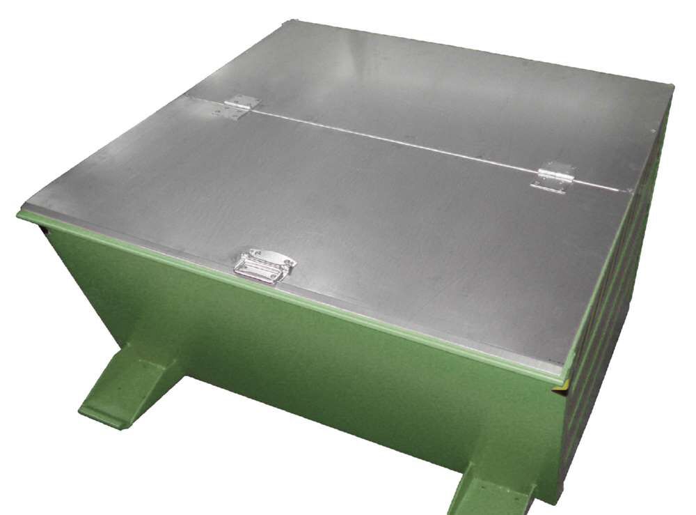 Bauer Kippbehälter VD 800 lackiert in der Farbe Resedagrün Produktbild Bauer Kippbehälter VD 800 lackiert in der Farbe Resedagrün bild 2