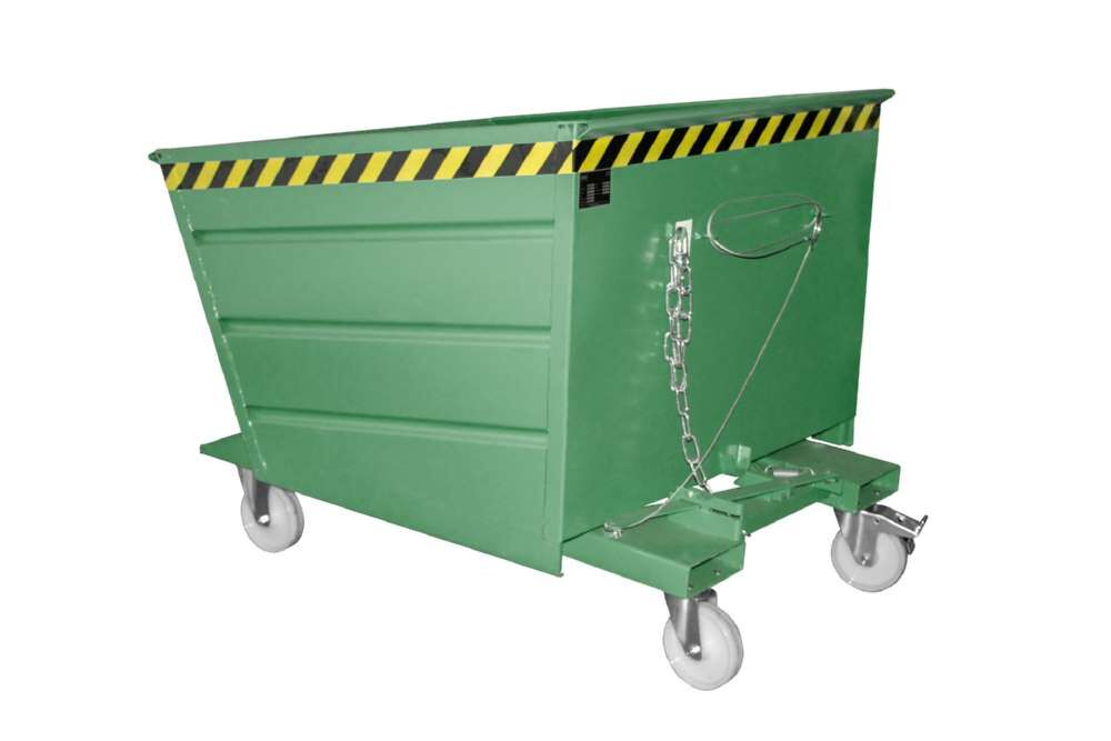 Bauer Kippbehälter VD 1000 lackiert in der Farbe Resedagrün Produktbild Bauer Kippbehälter VD 1000 lackiert in der Farbe Resedagrün bild 2