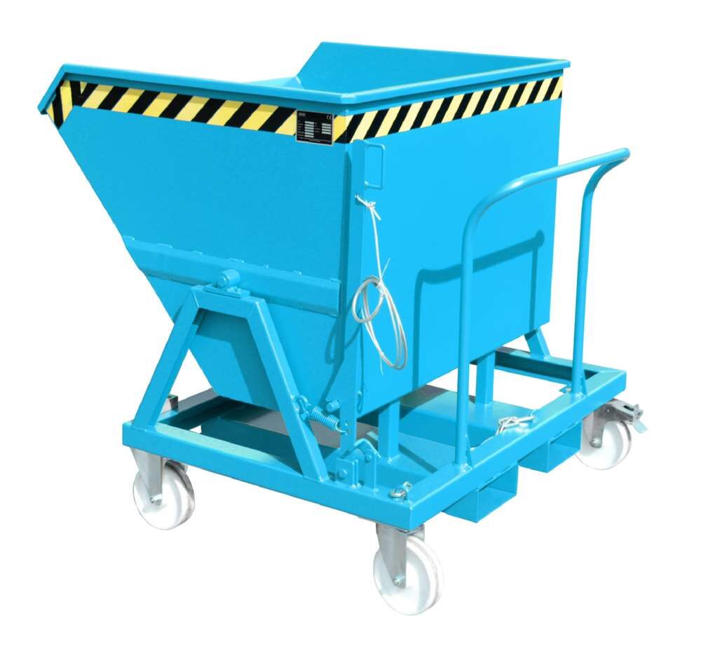 Bauer Kippmulde KS 550 lackiert lichtblau 1200 x 1250 x 1165 mm Produktbild Bauer Kippmulde KS 550 lackiert lichtblau 1200 x 1250 x 1165 mm