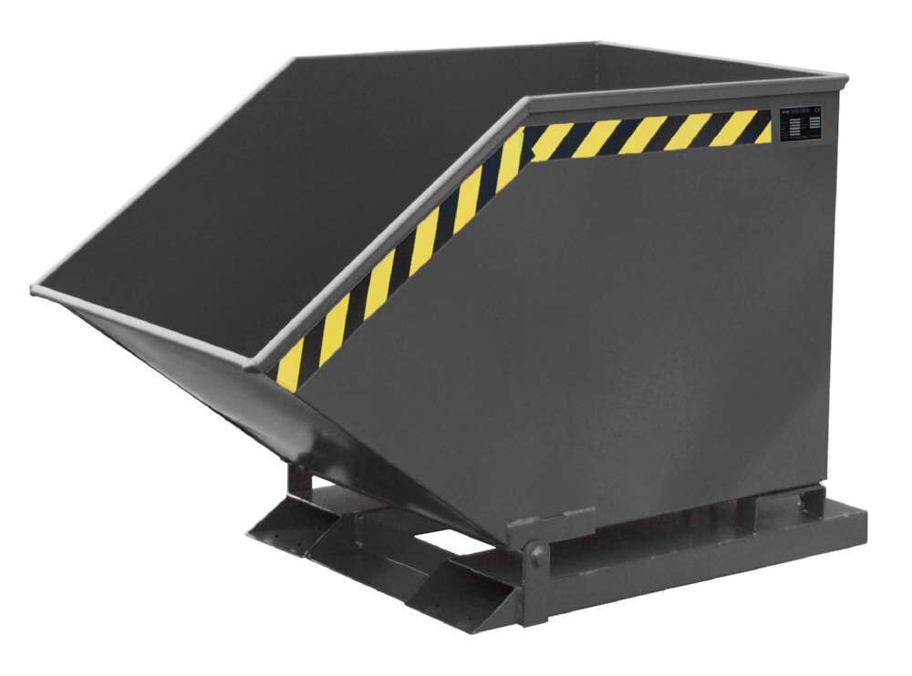 Bauer Kippmulde KK 400 lackiert schwarzgrau 670 x 1320 x 840 mm Produktbild Bauer Kippmulde KK 400 lackiert schwarzgrau 670 x 1320 x 840 mm