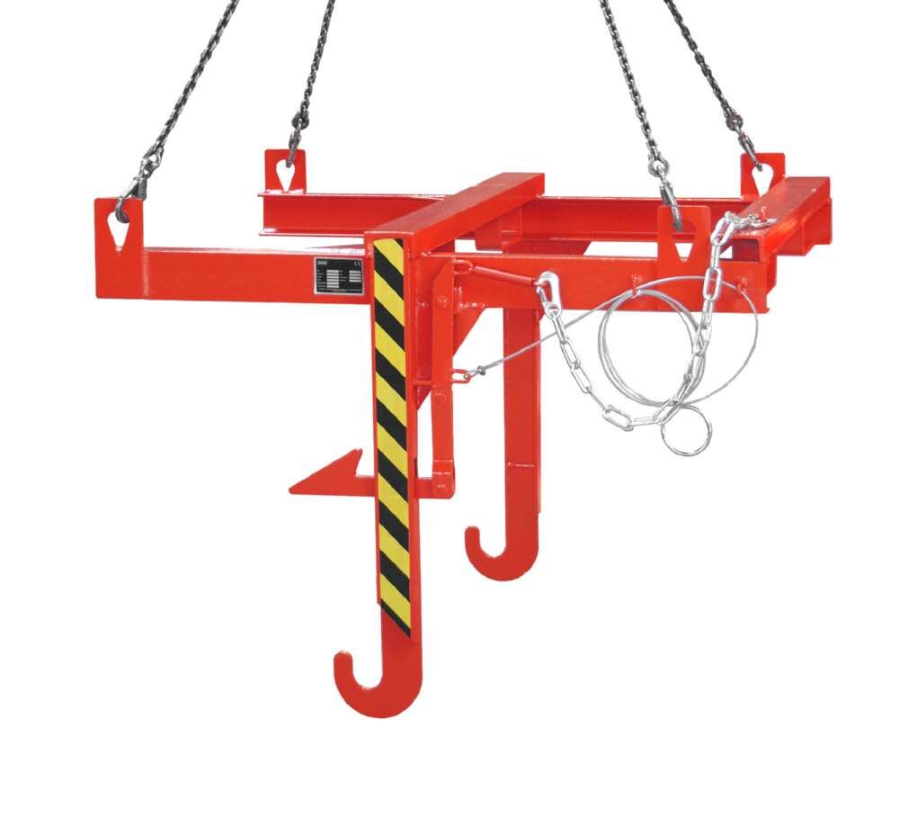 Bauer Kipptraverse für Baustoffbehälter BBT feuerrot Produktbild Bauer Kipptraverse für Baustoffbehälter BBT feuerrot