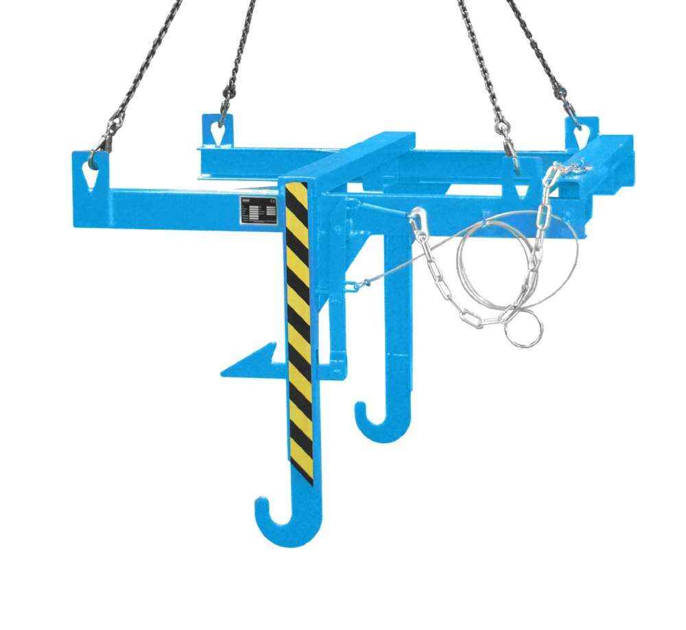 Bauer Kipptraverse für Baustoffbehälter BBT lichtblau RAL 5012 Produktbild Bauer Kipptraverse für Baustoffbehälter BBT lichtblau RAL 5012