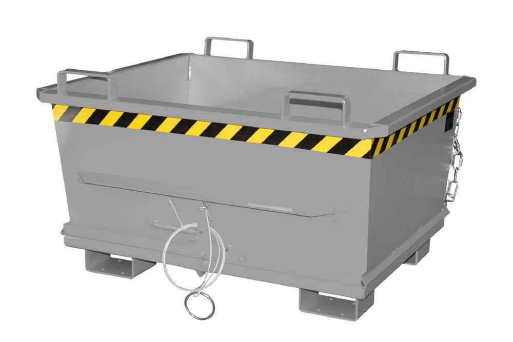 Bauer Klappbodenbehälter BKB 500 lackiert in mausgrau 1200 x 1040 mm Produktbild Bauer Klappbodenbehälter BKB 500 lackiert in mausgrau 1200 x 1040 mm bild 2