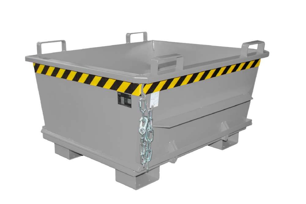 Bauer Klappbodenbehälter BKB 500 lackiert in mausgrau 1200 x 1040 mm Produktbild Bauer Klappbodenbehälter BKB 500 lackiert in mausgrau 1200 x 1040 mm