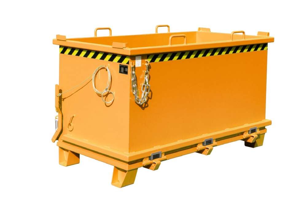 Bauer Klappbodenbehälter SB 1500 lackiert in der Farbe Gelborange Produktbild Bauer Klappbodenbehälter SB 1500 lackiert in der Farbe Gelborange