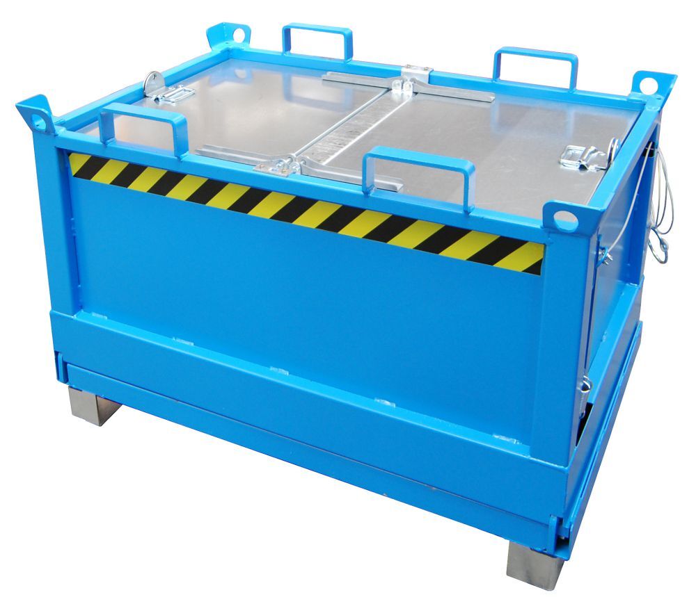 Bauer Klappbodenbehälter lackiert in der Farbe Lichtblau FB 500 Produktbild Bauer Klappbodenbehälter lackiert in der Farbe Lichtblau FB 500 bild 2