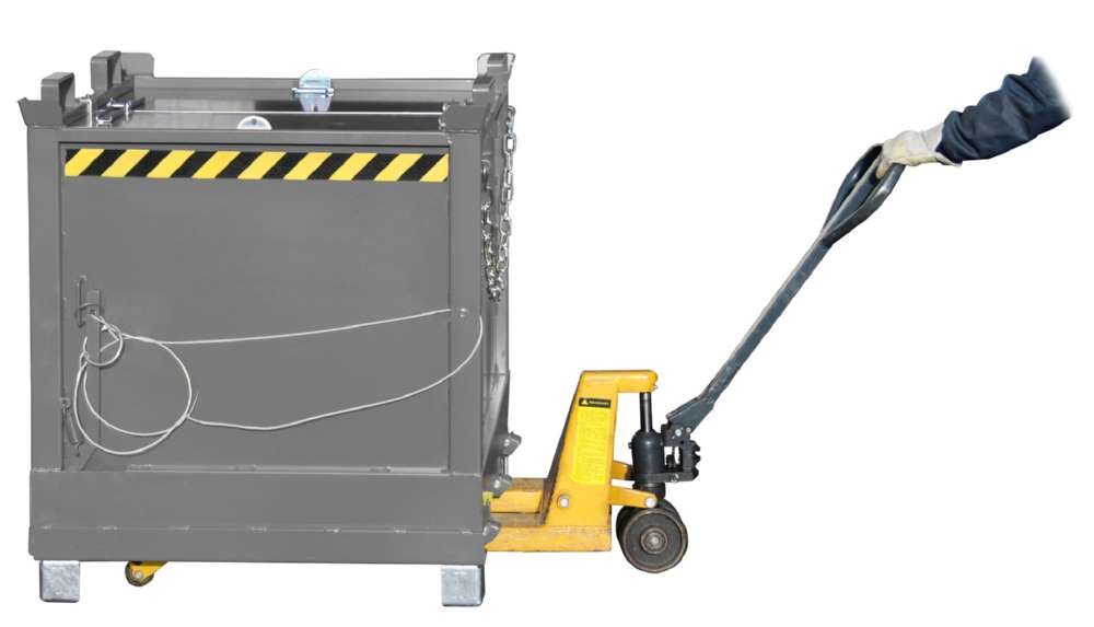 Bauer Klappbodenbehälter FB 1000 lackiert in der Farbe Mausgrau Produktbild Bauer Klappbodenbehälter FB 1000 lackiert in der Farbe Mausgrau bild 2