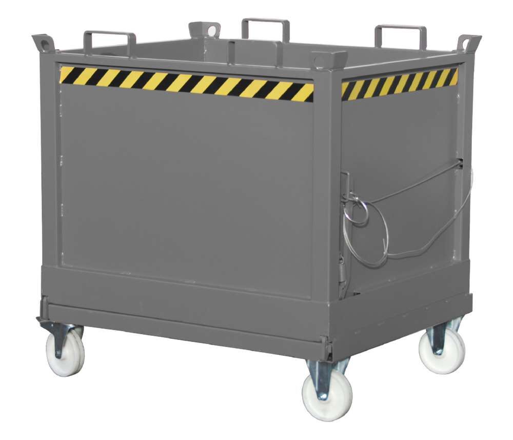 Bauer Klappbodenbehälter FB 1000 lackiert in der Farbe Mausgrau Produktbild Bauer Klappbodenbehälter FB 1000 lackiert in der Farbe Mausgrau bild 3