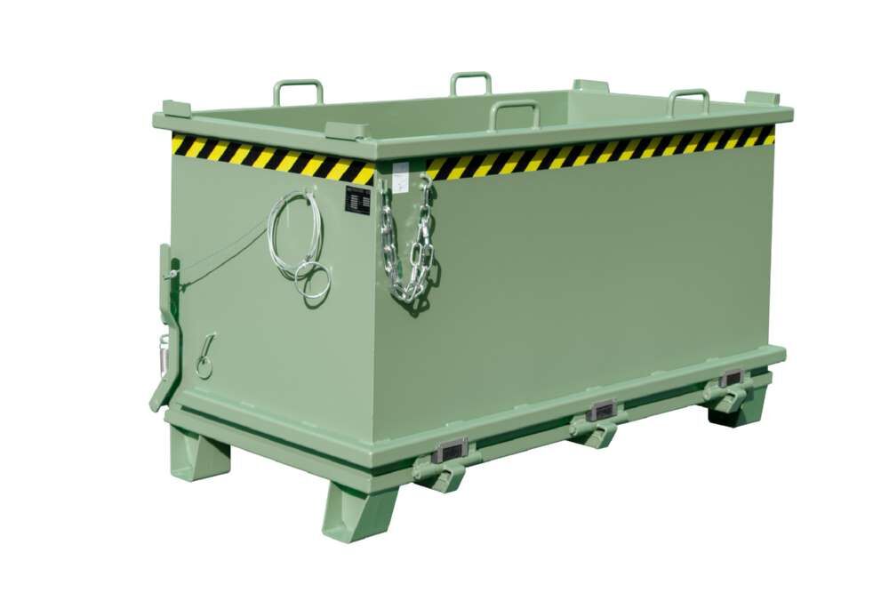 Bauer Klappbodenbehälter SB 1500 lackiert in der Farbe Resedagrün Produktbild Bauer Klappbodenbehälter SB 1500 lackiert in der Farbe Resedagrün