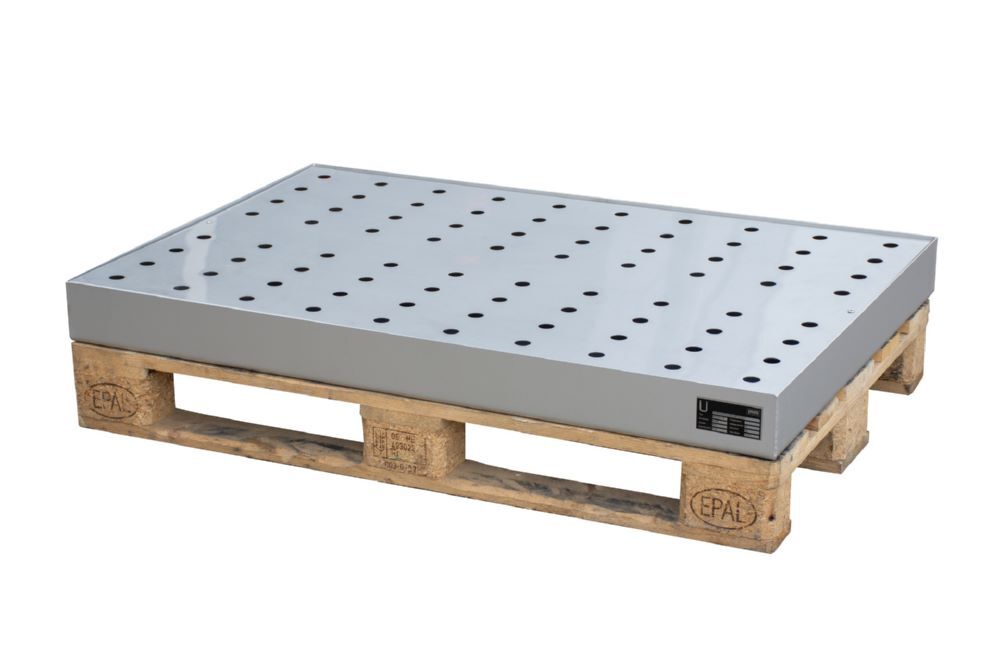 Bauer Südlohn Kleingebindewanne für Paletten Breite 1200 mm KGW-P 4/M V4A Edelstahl  Produktbild Bauer Südlohn Kleingebindewanne für Paletten Breite 1200 mm KGW-P 4/M V4A Edelstahl  bild 3