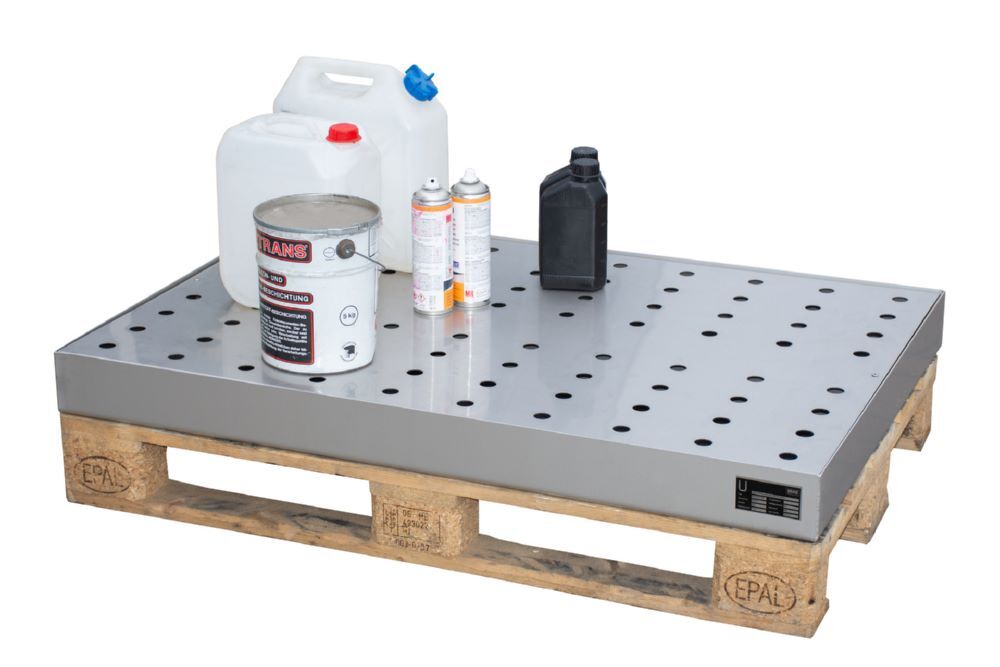 Bauer Südlohn Kleingebindewanne für Paletten Breite 1200 mm KGW-P 4/M V4A Edelstahl  Produktbild Bauer Südlohn Kleingebindewanne für Paletten Breite 1200 mm KGW-P 4/M V4A Edelstahl  bild 4