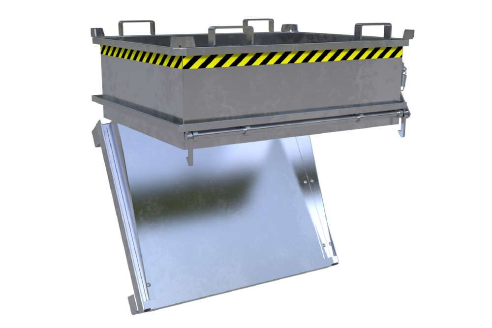 Bauer Mini-Klappbodenbehälter MSB 400 feuerverzinkt Produktbild Bauer Mini-Klappbodenbehälter MSB 400 feuerverzinkt bild 4