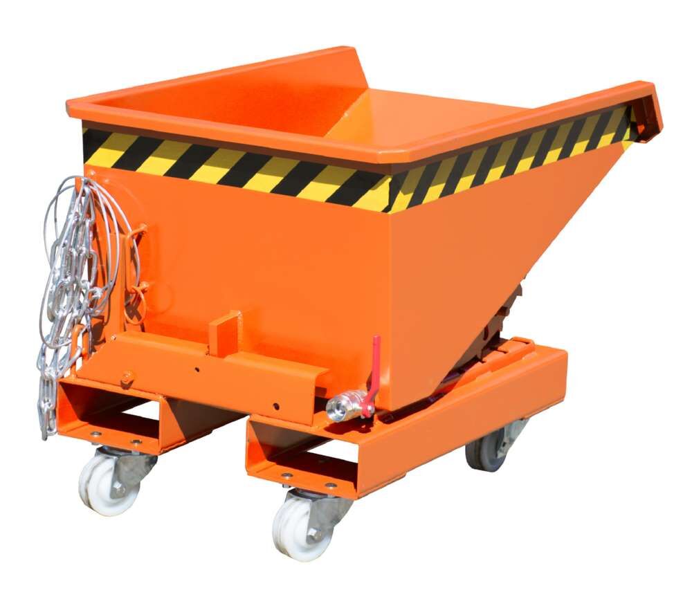 Bauer Mini-Spänebehälter mit Abrollmechanismus EXPO-E 150 lackiert gelborange Produktbild Bauer Mini-Spänebehälter mit Abrollmechanismus EXPO-E 150 lackiert gelborange