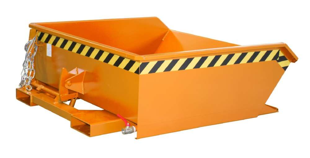 Bauer Mini-Spänebehälter SMGU 460 lackiert gelborange 1280 x 1385 x 450 mm Produktbild Bauer Mini-Spänebehälter SMGU 460 lackiert gelborange 1280 x 1385 x 450 mm