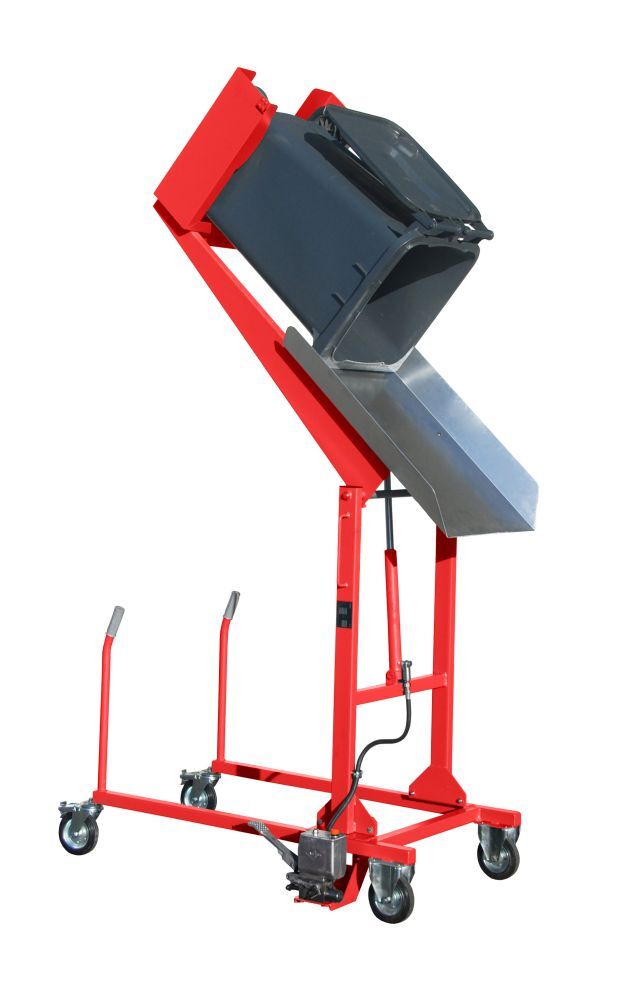 Bauer Mülltonnen Kippstation MKS-F lackiert in der Farbe Feuerrot Produktbild Bauer Mülltonnen Kippstation MKS-F lackiert in der Farbe Feuerrot