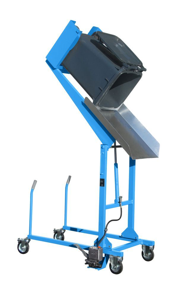 Bauer Mülltonnen Kippstation MKS-F lackiert in der Farbe Lichtblau Produktbild Bauer Mülltonnen Kippstation MKS-F lackiert in der Farbe Lichtblau