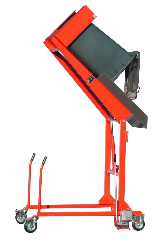 Bauer Mülltonnen Kippstation MKS-H ackiert in der Farbe Feuerrot Produktbild Bauer Mülltonnen Kippstation MKS-H ackiert in der Farbe Feuerrot