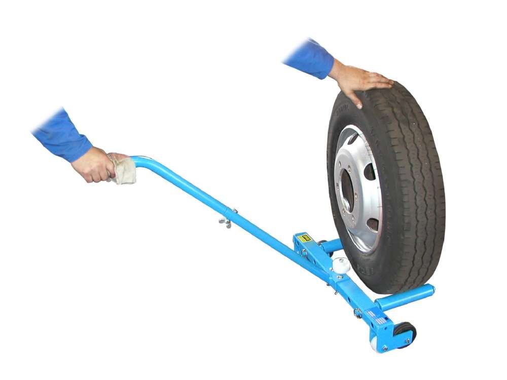 Bauer Radmontierer RM lichtblau drehbare Aufnahmebolzen Produktbild Bauer Radmontierer RM lichtblau drehbare Aufnahmebolzen